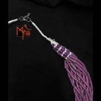 Layered Pipe Beaded Necklace : Mauve