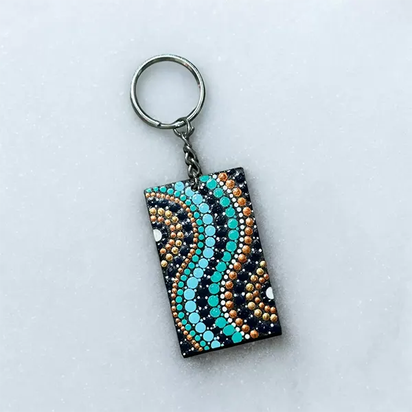 Tranquil Path Mandala Key Ring