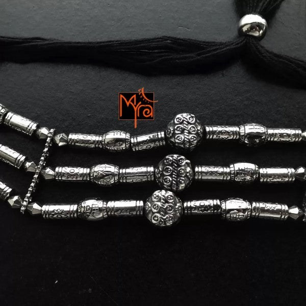 Three Layer Light Metal Choker : Silver