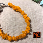 Uncut Stone Bracelet : Orange