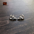 Silver Serpent Stud Earrings