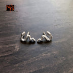 Silver Serpent Stud Earrings