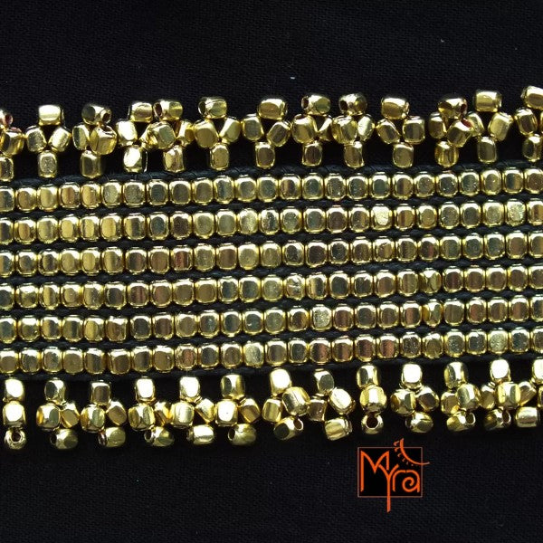 Golden Multiple Metal Beaded Adjustable Choker