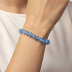 Uncut Stone Bracelet : Glass Blue