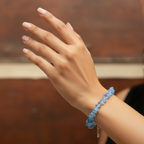 Uncut Stone Bracelet : Glass Blue