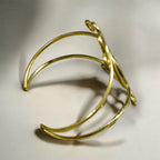 Minimalist Brass Wire Bracelet : Golden