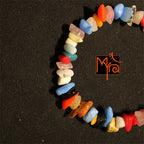 Multimulticolor Uncut Stone Bracelet