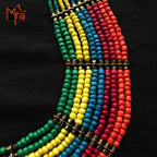 Ten Layer Multicolor Beaded Necklace