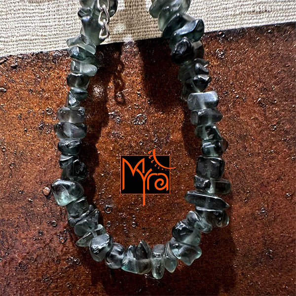 Uncut Stone Bracelet : Smoke Grey