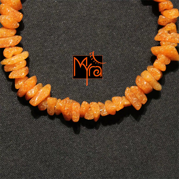Light Orange Uncut Stone Bracelet