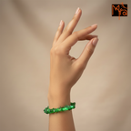 Uncut Stone Bracelet : Lime Green