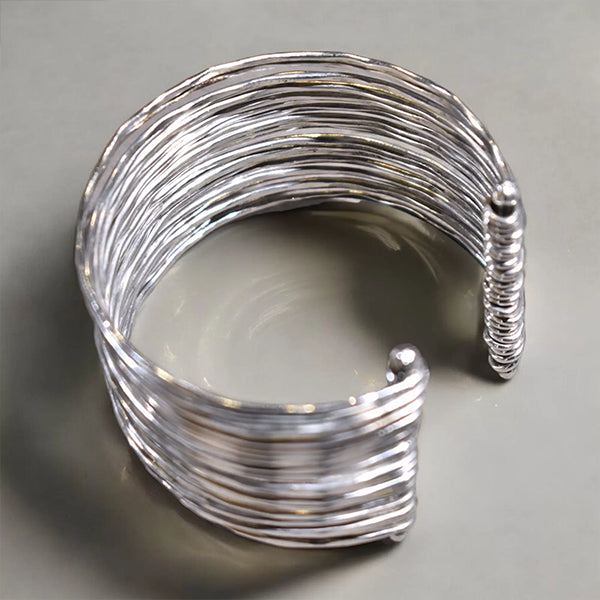 Multiple Layer Brass Bracelet : Silver
