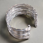 Multiple Layer Brass Bracelet : Silver