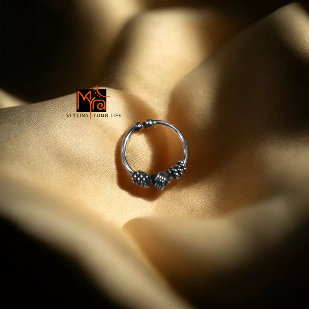 Knotted Grace Clip-On Septum Ring 92.5 sterling silver no piercing MYRA