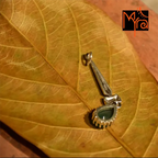 Buy marcasite green onyx silver pendant online India MYRA