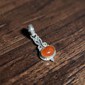 Carnelian Ember Glow Pendant 92.5 sterling silver MYRA