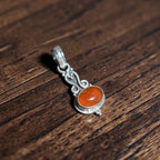 Carnelian Ember Glow Pendant 92.5 sterling silver MYRA