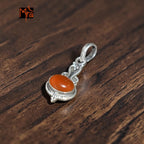 Buy carnelian pure silver pendant India MYRA