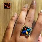 Maachh Handpainted Ring