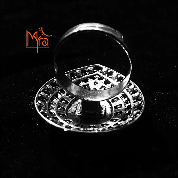 Teardrop Shape Stone Studded Ring