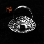 Teardrop Shape Stone Studded Ring