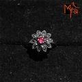 Ruby and Marcasite Stone Ring