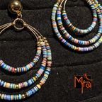 Triple Hoops with Multicolor Beads