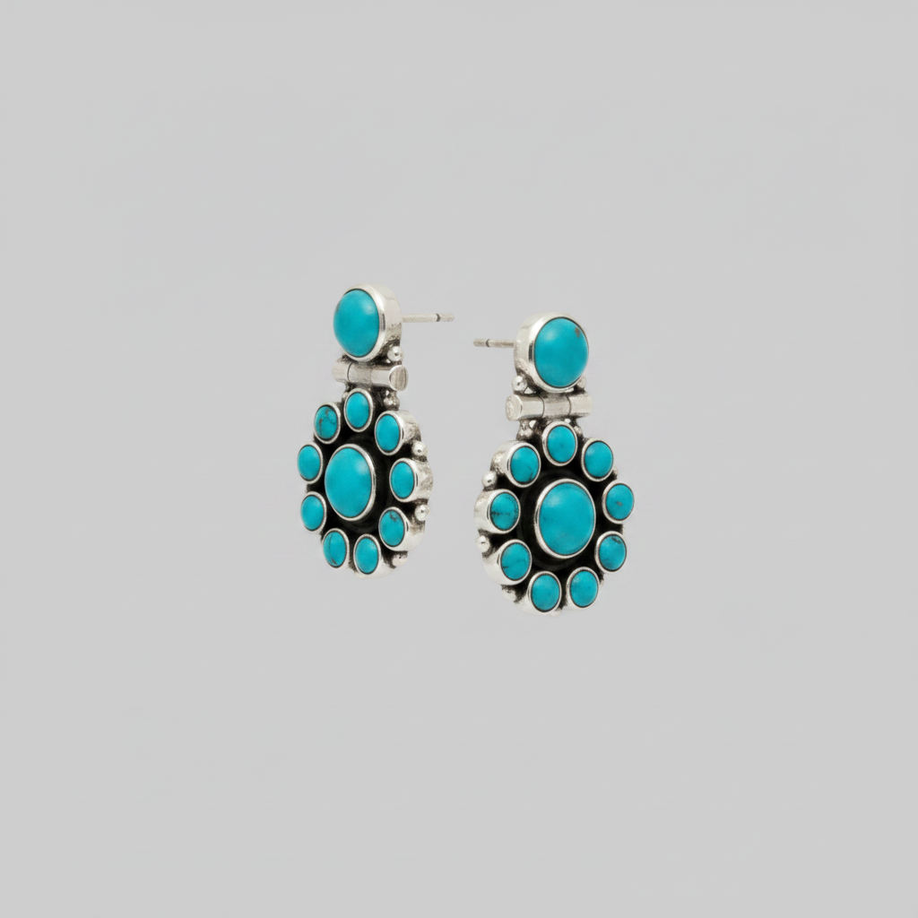 Firoza Rani | Turquoise Sterling Silver Earrings