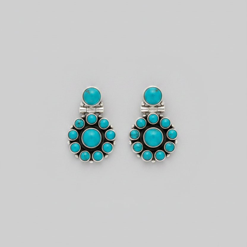 Firoza Rani | Turquoise Sterling Silver Earrings