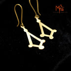 Heera - Four-Sided Diamond Brass Earrings