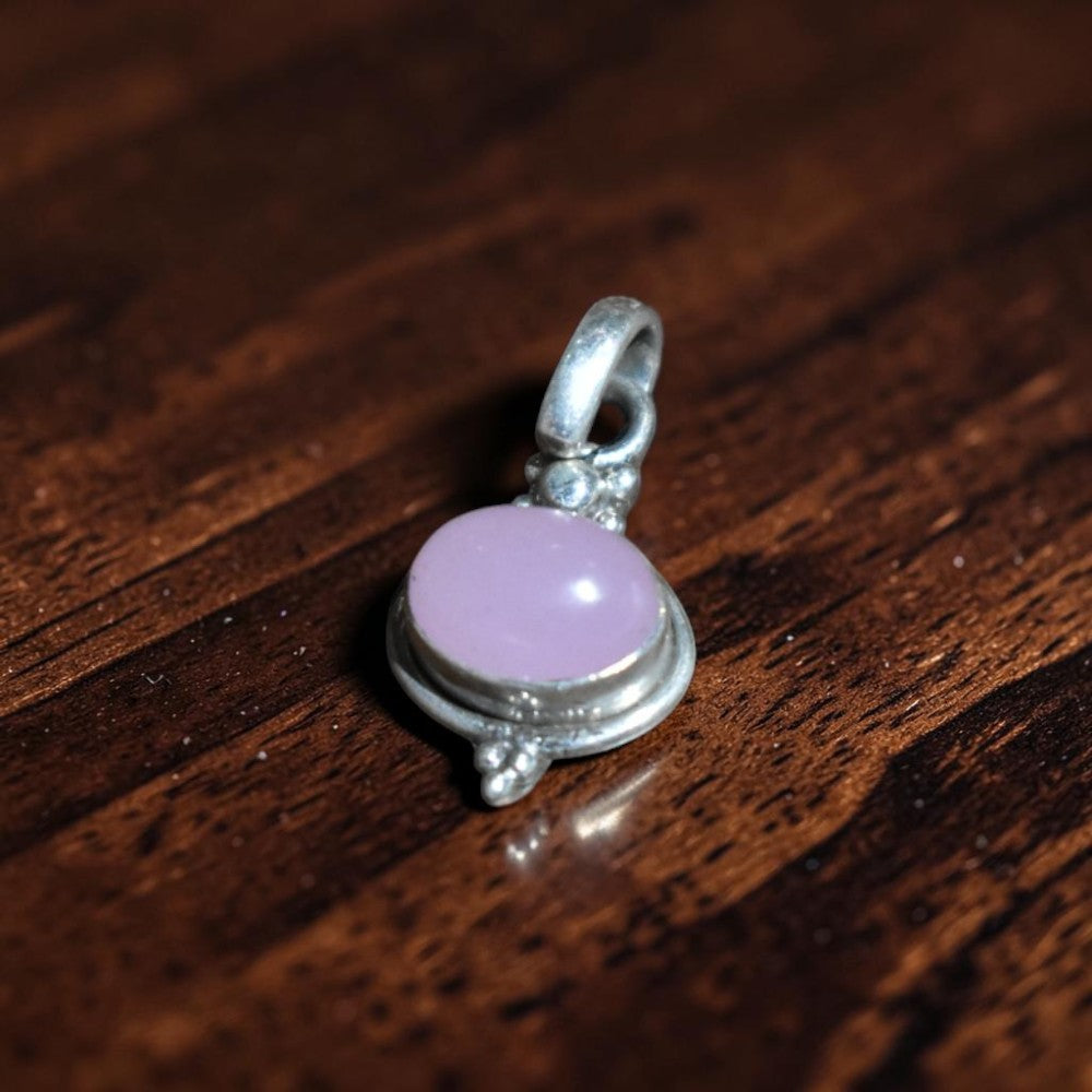 Rose Quartz Blush Bloom Pendant 92.5 sterling silver MYRA