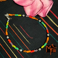 Glass Beaded Multicolor Charm Anklet