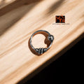 Gem Duo Nose Ring 92.5 sterling silver pure silver nosepin MYRA