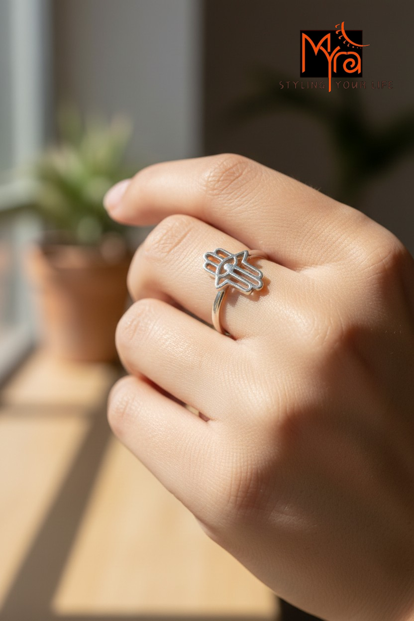 Hamsa Hand Band Ring