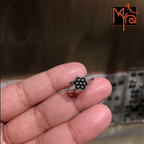 Oxidised Double Layer Flower Ring