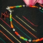 Glass Beaded Multicolor Charm Anklet