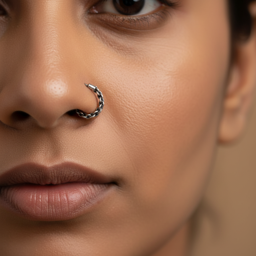 Knotted Curve Nose Ring