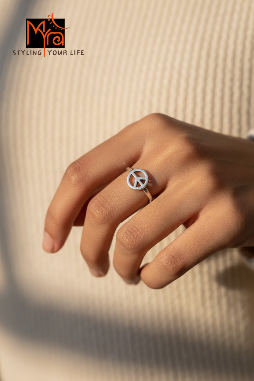 Peace Symbol Ring