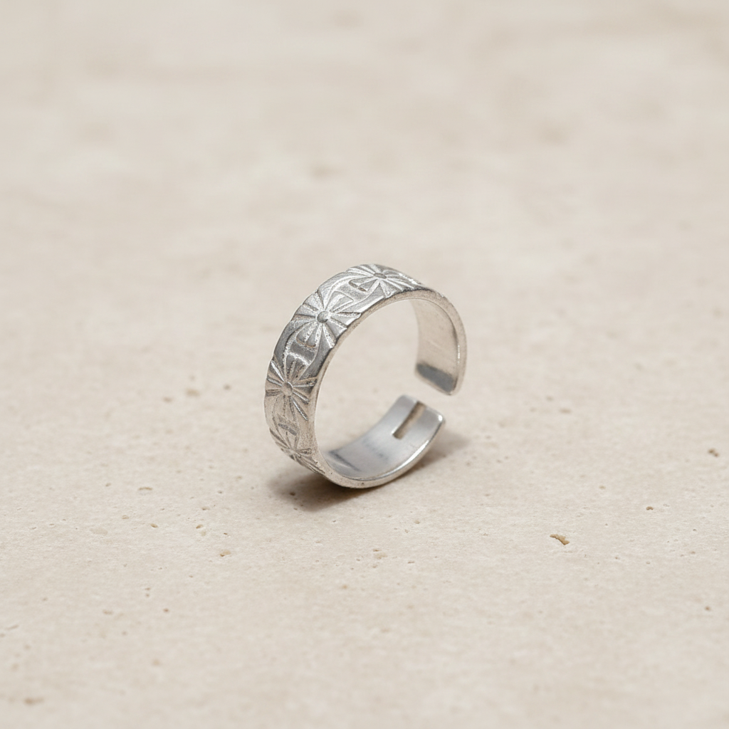 Abstract Flower Toe Ring