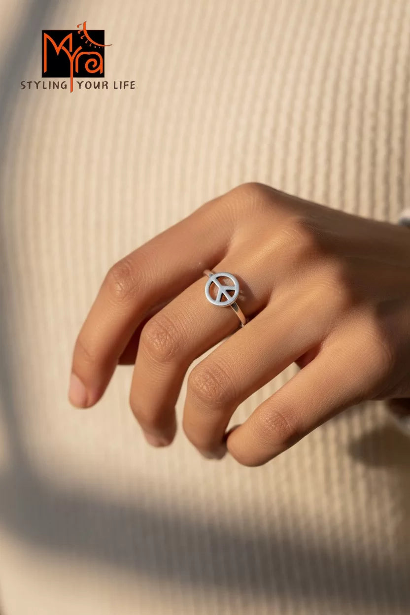 Peace Symbol Ring