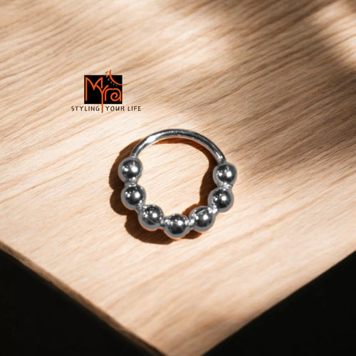 Bold Coil Nose Ring 92.5 sterling silver pure silver nosepin MYRA