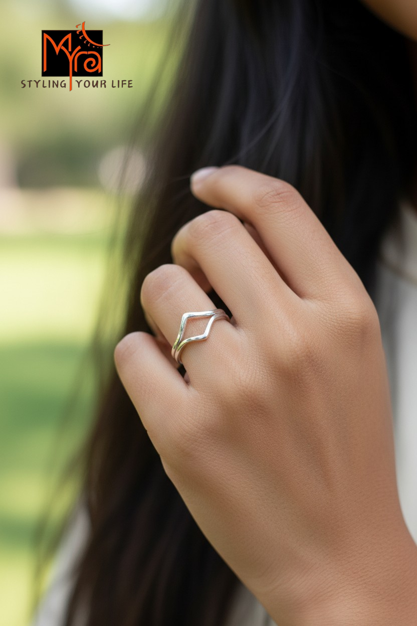 Open Diamond Outline Ring