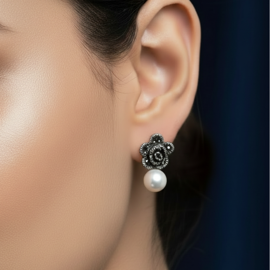 Marcasite Tops with Single Pearl