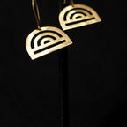 Rang - Rainbow Cut-Out Brass Earrings