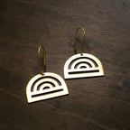 Rang - Rainbow Cut-Out Brass Earrings