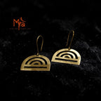 Rang - Rainbow Cut-Out Brass Earrings