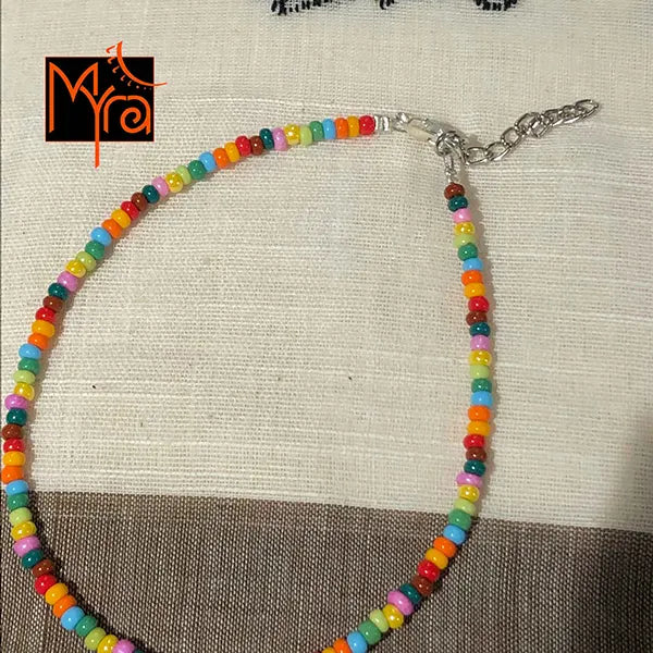 Plain Multicolor Beaded Anklet