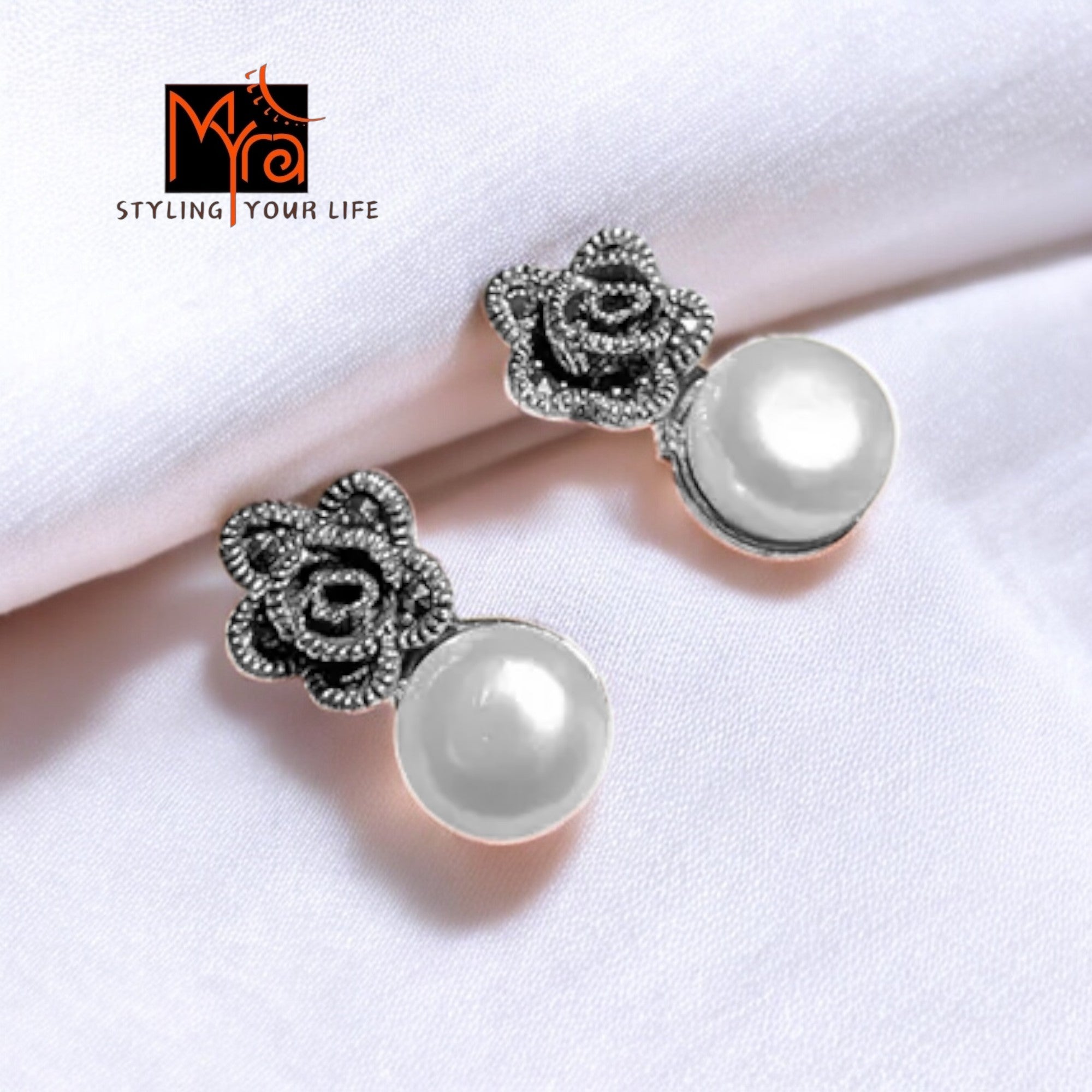 Marcasite Tops with Single Pearl