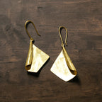 Kagaz - Folded Paper Brass Earrings