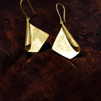 Kagaz - Folded Paper Brass Earrings